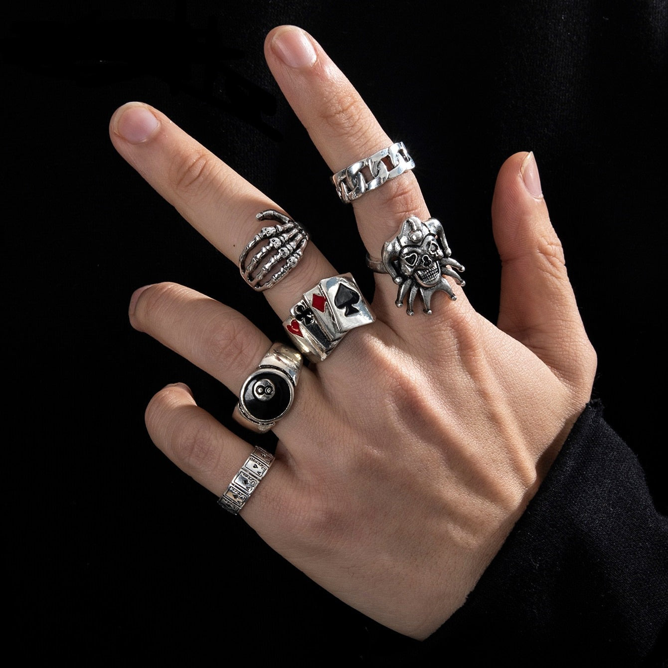 Stainless 6Pcs Rings