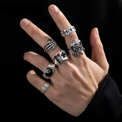 Stainless 6Pcs Rings