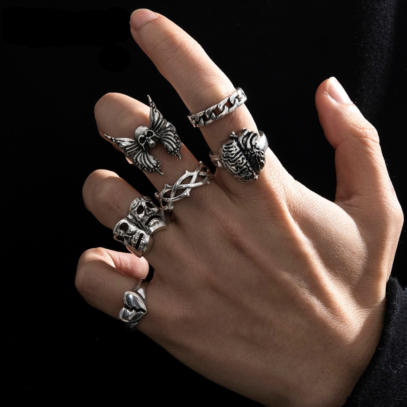 Stainless 6Pcs Rings